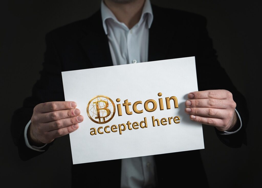 bitcoin, cryptocurrency, currency, nature, crypto currency, money, cash, to buy, pay, accepted, permitted, leaf, paper, keep, hand, finger, photomontage, composing, composition